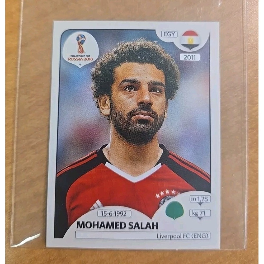 2018 Panini Fifa World Cup Russia Stickers - EGY Mohamed Salah #78 - Red back
